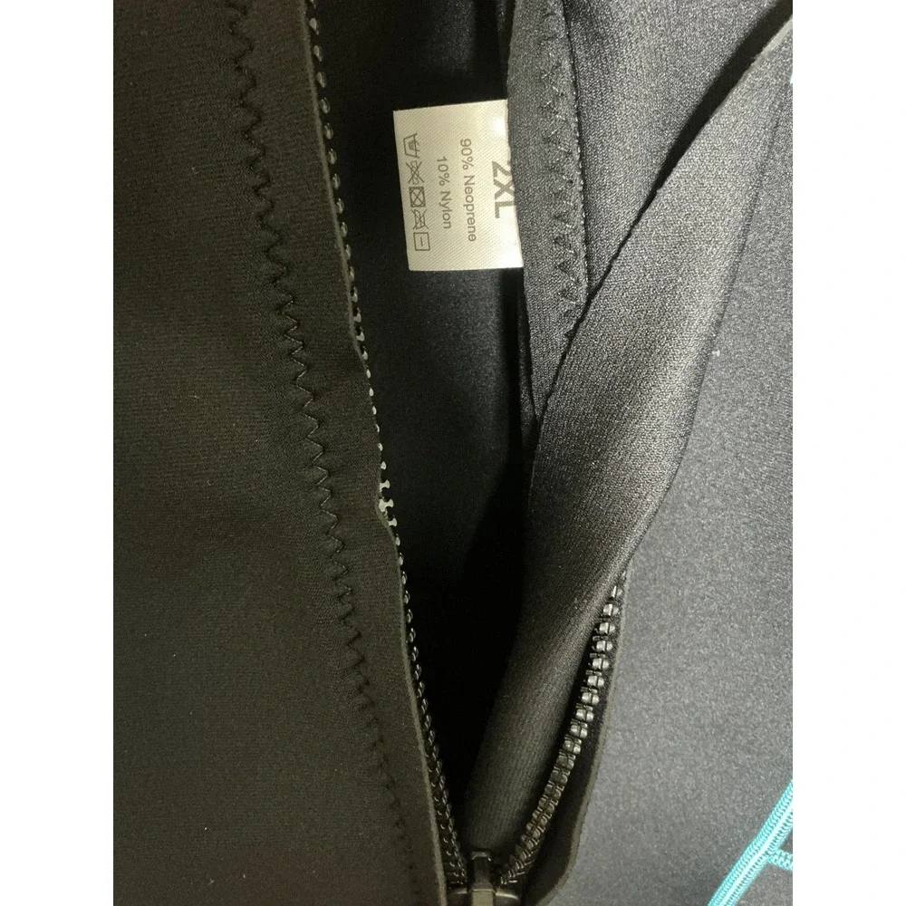 GoldFin Wetsuit Top Women 2XL Black 2mm Neoprene Front Zip Long Sleeve Excellent
